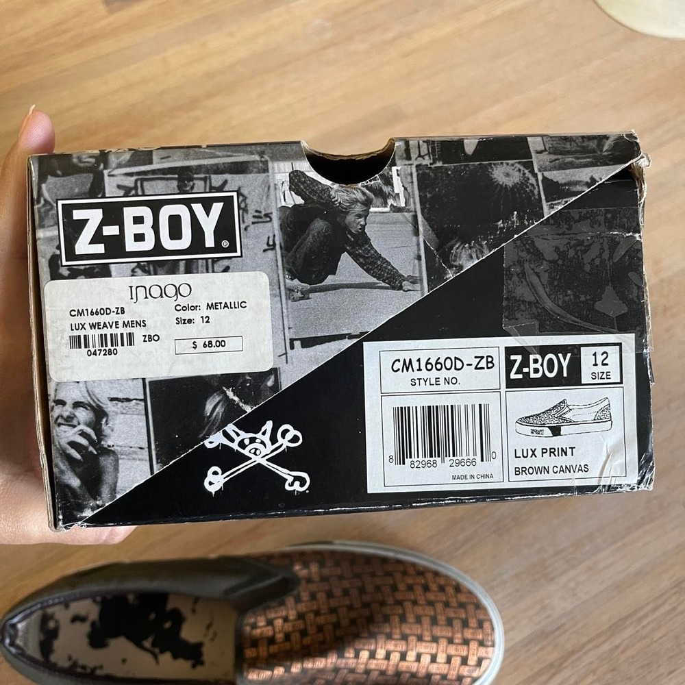Vtg Y2K NIB Jay Adams Z-Boy Dogtown Slip On Brown Metallic Skate Shoes Men's 12‎ - Picture 7 of 8